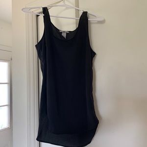 Black silky tank